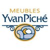 L'entreprise Meubles Yvan Piché, illustrant un fauteuil stylisé dans un cercle avec le nom de l’entreprise en lettres bleues et orangées