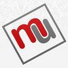 Muralunique avec les lettres M et U en rouge et gris Muralunique avec les lettres M et U en rouge et gris, encadré en diagonale