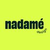 Nadamé Design, en typographie noire sur fond vert lime, agence de design d'intérieur basée à Québec.