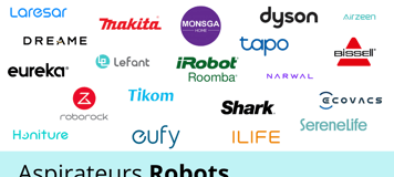 Logos des principales marques d’aspirateurs robots