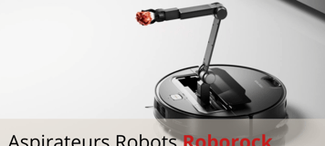 Aspirateur robot Roborock avec bras robotisé intelligent.