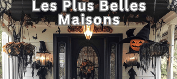 Devant de Maison avec décorations d'Halloween