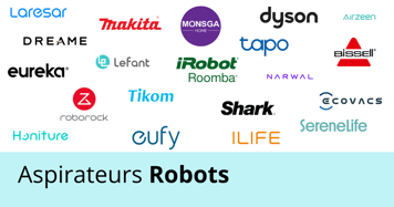 Logos des principales marques d’aspirateurs robots