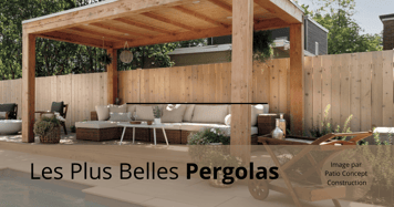 Pergola de chez Patio Concept Construction avec Salon extérieur.