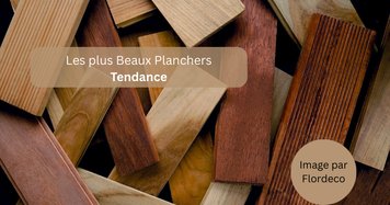 Assemblage de lattes de bois variées signée Flordeco