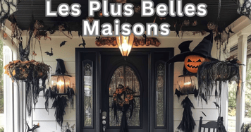 Devant de Maison avec décorations d'Halloween