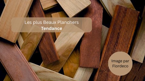 Assemblage de lattes de bois variées signée Flordeco