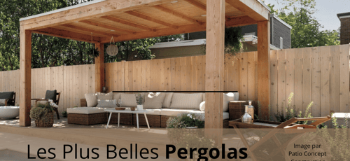 Pergola de chez Patio Concept Construction avec Salon extérieur.