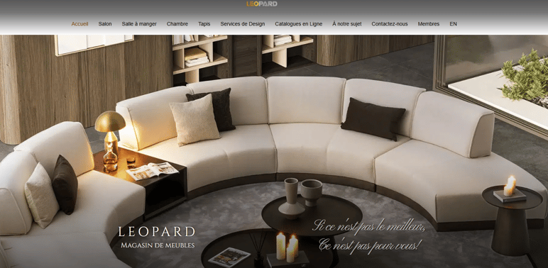 Bannière Meubles LEOPARD Bannière Magasin de Meubles LEOPARD