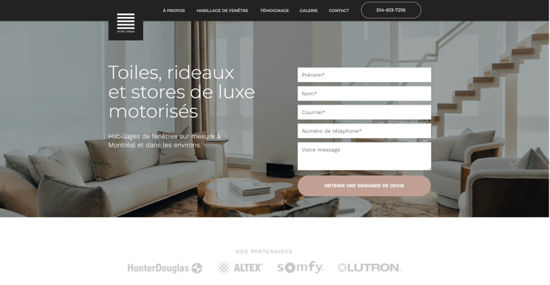 Store Urbain Montréal Bannière de l'entreprise Store Urbain à Montréal
