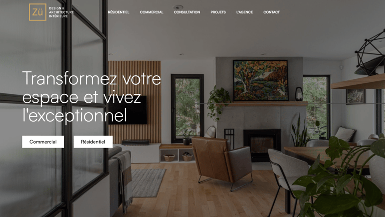 Zü Design, studio de design d’intérieur, spécialisé en résidentiel et commercial