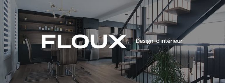 Floux Design d’intérieur superposé à une cuisine et salle à manger moderne Floux Design d’intérieur superposé à une cuisine et salle à manger moderne avec escalier en métal, projet résidentiel à Québec.