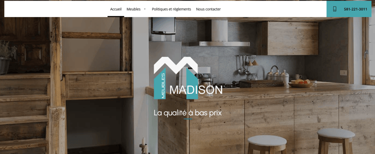 Magasin de Meubles Madison Bannière du Magasin de Meubles Madison