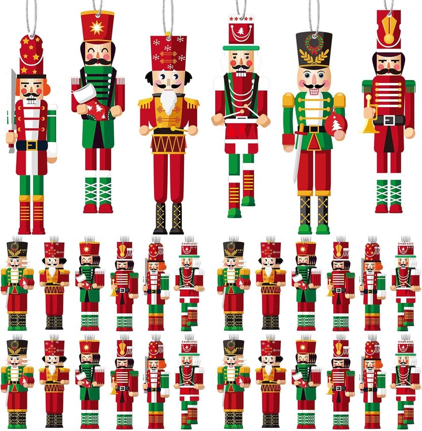 TEMPSA 6 pièces 12CM Casse-noisette Soldat Fête Jouets Cadeau Figurine